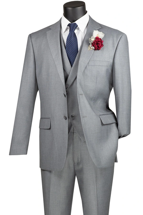 Stijlvol herenpak Vinci MV2TR: Medium Grijs, Moderne Snit. De perfecte look voor de moderne man.